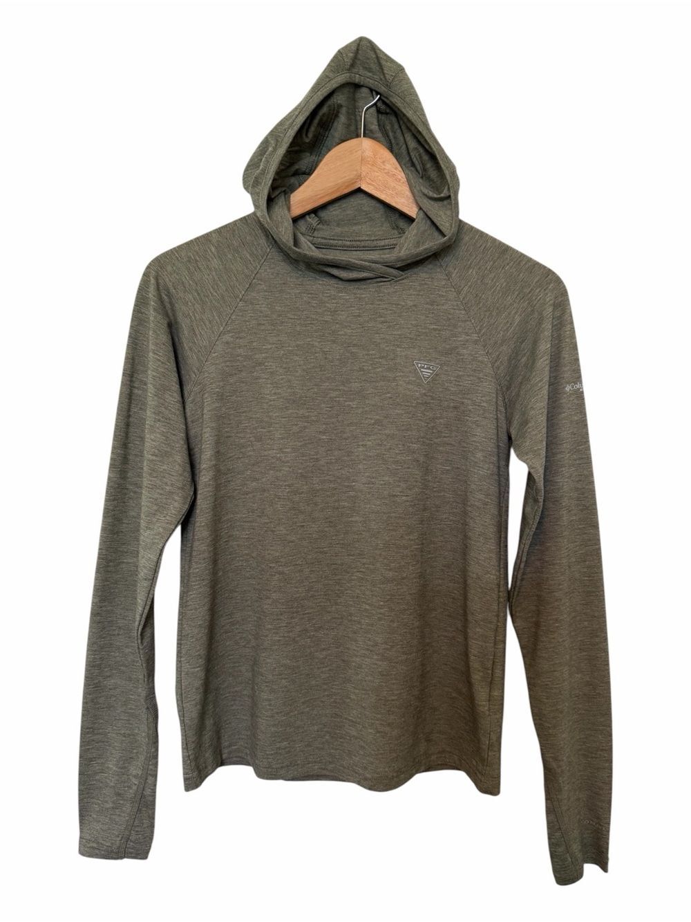 Columbia Womens PFG Unchartered Hoodie Active Fit Fishing Omni Shade Sz XS Gray